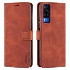 For vivo Y51 / Y31 AZNS Skin Feel Calf Texture Horizontal Flip Leather Case with Card Slots & Holder & Wallet((Brown) - 1