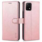 For vivo Y52S / iQOO U3 AZNS Skin Feel Calf Texture Horizontal Flip Leather Case with Card Slots & Holder & Wallet((Rose Gold) - 1
