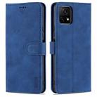 For vivo Y52S / iQOO U3 AZNS Skin Feel Calf Texture Horizontal Flip Leather Case with Card Slots & Holder & Wallet((Blue) - 1