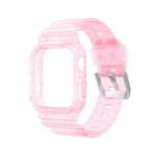 TPU Integrated Watch Case Watch Band For Apple Watch Series 7 41mm / 6 & SE & 5 & 4 40mm / 3 & 2 & 1 38mm(Transparent Pink) - 1