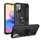 For Xiaomi Redmi Note 10 5G Shockproof TPU + PC Protective Case with 360 Degree Rotating Holder(Black) - 1