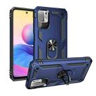 For Xiaomi Redmi Note 10 5G Shockproof TPU + PC Protective Case with 360 Degree Rotating Holder(Blue) - 1