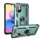 For Xiaomi Redmi Note 10 5G Shockproof TPU + PC Protective Case with 360 Degree Rotating Holder(Green) - 1