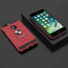 War-god Armor TPU + PC Shockproof  Magnetic Protective Case with Ring Holder For iPhone 8 Plus / 7 Plus(Red) - 8
