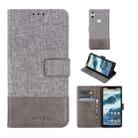 For Motorola Moto One MUXMA MX102 Horizontal Flip Canvas Leather Case with Stand & Card Slot & Wallet Function(Grey) - 1