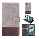 For Motorola Moto One MUXMA MX102 Horizontal Flip Canvas Leather Case with Stand & Card Slot & Wallet Function(Brown) - 1