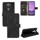 For Nokia 1.4 Solid Color Skin Feel Magnetic Buckle Horizontal Flip Calf Texture PU Leather Case with Holder & Card Slots & Wallet(Black) - 1
