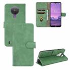 For Nokia 1.4 Solid Color Skin Feel Magnetic Buckle Horizontal Flip Calf Texture PU Leather Case with Holder & Card Slots & Wallet(Green) - 1