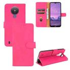 For Nokia 1.4 Solid Color Skin Feel Magnetic Buckle Horizontal Flip Calf Texture PU Leather Case with Holder & Card Slots & Wallet(Rose Red) - 1