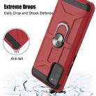 For Samsung Galaxy A02s (166mm) War-god Armor TPU + PC Shockproof Magnetic Protective Case with Ring Holder(Red) - 4