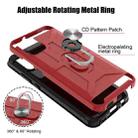 For Samsung Galaxy A02s (166mm) War-god Armor TPU + PC Shockproof Magnetic Protective Case with Ring Holder(Red) - 5