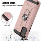 For Samsung Galaxy A02s (166mm) War-god Armor TPU + PC Shockproof Magnetic Protective Case with Ring Holder(Rose Gold) - 4