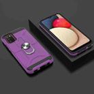 For Samsung Galaxy A02s (166mm) War-god Armor TPU + PC Shockproof Magnetic Protective Case with Ring Holder(Purple) - 8