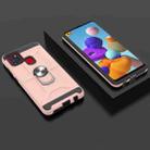 For Samsung Galaxy A21s War-god Armor TPU + PC Shockproof Magnetic Protective Case with Ring Holder(Rose Gold) - 8