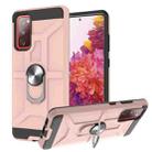 For Samsung Galaxy S20 FE War-god Armor TPU + PC Shockproof Magnetic Protective Case with Ring Holder(Rose Gold) - 1