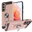 For Samsung Galaxy S21 5G War-god Armor TPU + PC Shockproof Magnetic Protective Case with Ring Holder(Rose Gold) - 1