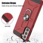 For Samsung Galaxy S21+ 5G War-god Armor TPU + PC Shockproof Magnetic Protective Case with Ring Holder(Red) - 4