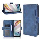 For Motorola Moto G40 Fusion / Moto G60 Skin Feel Calf Pattern Horizontal Flip Leather Case with Holder & Card Slots & Photo Frame(Blue) - 1