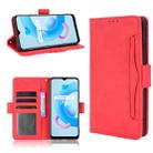 For OPPO Realme C11 2021 / C20 / C20A Skin Feel Calf Pattern Horizontal Flip Leather Case with Holder & Card Slots & Photo Frame(Red) - 1