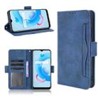 For OPPO Realme C11 2021 / C20 / C20A Skin Feel Calf Pattern Horizontal Flip Leather Case with Holder & Card Slots & Photo Frame(Blue) - 1