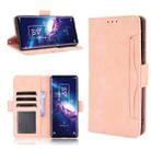 For TCL 20 Pro 5G Skin Feel Calf Pattern Horizontal Flip Leather Case with Holder & Card Slots & Photo Frame(Pink) - 1