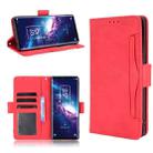 For TCL 20 Pro 5G Skin Feel Calf Pattern Horizontal Flip Leather Case with Holder & Card Slots & Photo Frame(Red) - 1