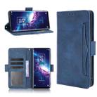 For TCL 20 Pro 5G Skin Feel Calf Pattern Horizontal Flip Leather Case with Holder & Card Slots & Photo Frame(Blue) - 1