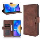 For TCL 20 SE Skin Feel Calf Pattern Horizontal Flip Leather Case with Holder & Card Slots & Photo Frame(Brown) - 1