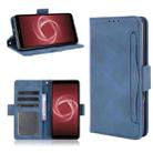 For Fujitsu Arrows Be4 Plus / F-41B Skin Feel Calf Pattern Horizontal Flip Leather Case with Holder & Card Slots & Photo Frame(Blue) - 1