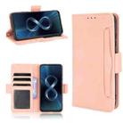 For Asus Zenfone 8 ZS590KS Skin Feel Calf Pattern Horizontal Flip Leather Case with Holder & Card Slots & Photo Frame(Pink) - 1
