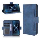 For Asus Zenfone 8 ZS590KS Skin Feel Calf Pattern Horizontal Flip Leather Case with Holder & Card Slots & Photo Frame(Blue) - 1