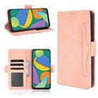 For Samsung Galaxy F52 5G Skin Feel Calf Pattern Horizontal Flip Leather Case with Holder & Card Slots & Photo Frame(Pink) - 1