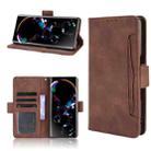 For Sharp Aquos R6 Skin Feel Calf Pattern Horizontal Flip Leather Case with Holder & Card Slots & Photo Frame(Brown) - 1