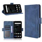 For ZTE Libero 5G Skin Feel Calf Pattern Horizontal Flip Leather Case with Holder & Card Slots & Photo Frame(Blue) - 1