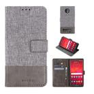For Motorola Moto Z3 Play MUXMA MX102 Horizontal Flip Canvas Leather Case with Stand & Card Slot & Wallet Function(Grey) - 1