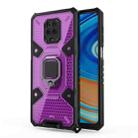 For Xiaomi Redmi Note 9 Pro Max Space PC+TPU Ring Holder Protective Case(Purple) - 1