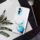 For OnePlus 9 Hollow Marble Pattern TPU Precise Hole Protective Case(Blue) - 2