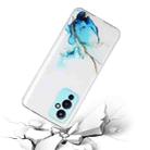 For OnePlus 9 Hollow Marble Pattern TPU Precise Hole Protective Case(Blue) - 4