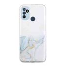 For OnePlus Nord N100 Hollow Marble Pattern TPU Precise Hole Protective Case(Grey) - 1