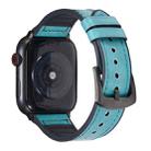 Crazy Horse Texture Leather Watch Band For Apple Watch Ultra 49mm / Series 8&7 45mm / SE 2&6&SE&5&4 44mm / 3&2&1 42mm(Blue) - 1