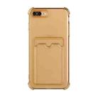 TPU Dropproof Protective Back Case with Card Slot For iPhone 8 Plus / 7 Plus(Gold) - 1