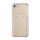 For iPhone SE 2022 / SE 2020 / 8 / 7 TPU Dropproof Protective Back Case with Card Slot(Transparent) - 1