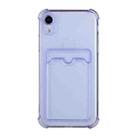 For iPhone XR TPU Dropproof Protective Back Case with Card Slot(Purple) - 1