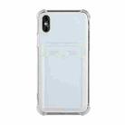 For iPhone XS Max TPU Dropproof Protective Back Case with Card Slot(Transparent) - 1
