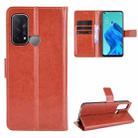 For OPPO Reno5 A Crazy Horse Texture Horizontal Flip Leather Case with Holder & Card Slots & Lanyard(Brown) - 1