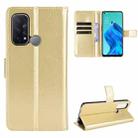 For OPPO Reno5 A Crazy Horse Texture Horizontal Flip Leather Case with Holder & Card Slots & Lanyard(Gold) - 1