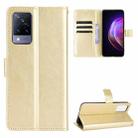 For vivo V21 4G / 5G Crazy Horse Texture Horizontal Flip Leather Case with Holder & Card Slots & Lanyard(Gold) - 1