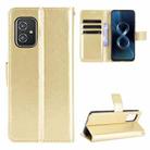 For Asus Zenfone 8 ZS590KS Crazy Horse Texture Horizontal Flip Leather Case with Holder & Card Slots & Lanyard(Gold) - 1