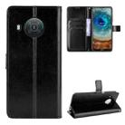 For Nokia X10 / X20 Crazy Horse Texture Horizontal Flip Leather Case with Holder & Card Slots & Lanyard(Black) - 1