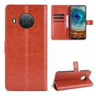 For Nokia X10 / X20 Crazy Horse Texture Horizontal Flip Leather Case with Holder & Card Slots & Lanyard(Brown) - 1